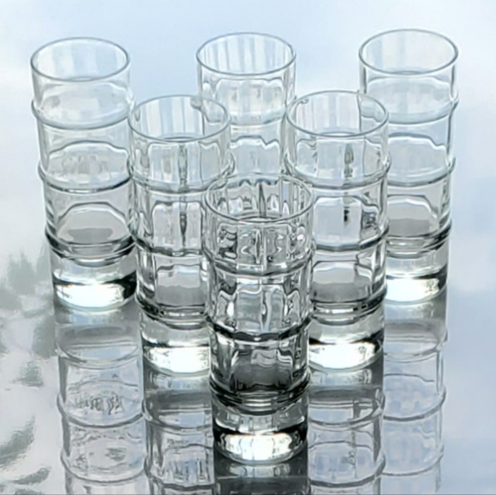 1969 "Bamboo" Shooter Glasses by West Virginia Glass Specialty
